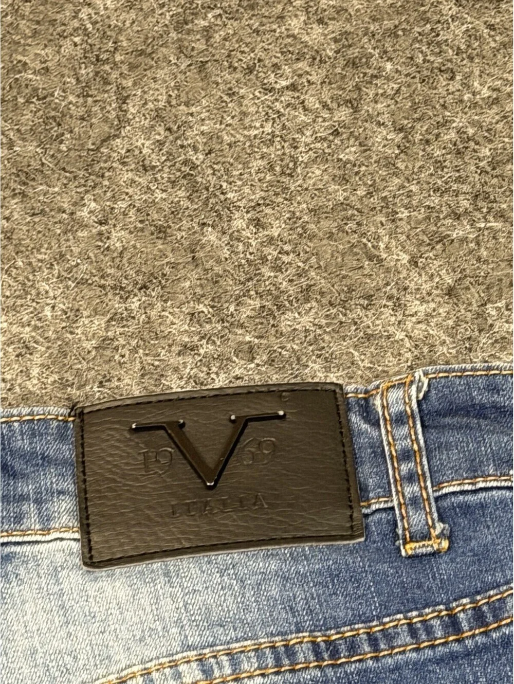 Vince Camuto V19-69 Moto Biker Jeans Mens 32x30 Slim Taper Blue NWT